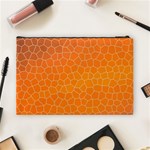 Orange Mosaic Structure Background Cosmetic Bag (Large) Back