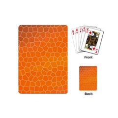 Orange Mosaic Structure Background Playing Cards Single Design (mini) by Hannah976