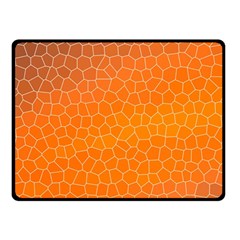 Orange Mosaic Structure Background Two Sides Fleece Blanket (small) by Hannah976