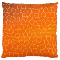 Orange Mosaic Structure Background Standard Premium Plush Fleece Cushion Case (two Sides) by Hannah976