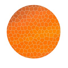 Orange Mosaic Structure Background Mini Round Pill Box by Hannah976