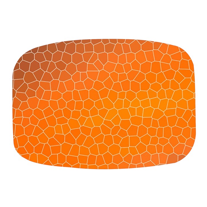 Orange Mosaic Structure Background Mini Square Pill Box