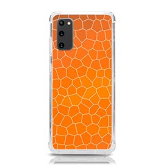 Orange Mosaic Structure Background Samsung Galaxy S20 6 2 Inch Tpu Uv Case by Hannah976