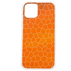 Orange Mosaic Structure Background Iphone 12 Pro Max Tpu Uv Print Case