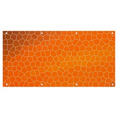 Orange Mosaic Structure Background Banner And Sign 8  X 4  by Hannah976