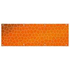 Orange Mosaic Structure Background Banner And Sign 9  X 3  by Hannah976