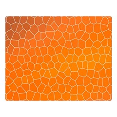 Orange Mosaic Structure Background Premium Plush Fleece Blanket (large) by Hannah976