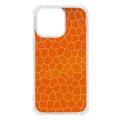 Orange Mosaic Structure Background Iphone 13 Pro Tpu Uv Print Case by Hannah976