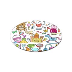 Baby Equipment Child Sketch Hand Sticker Oval (10 Pack) by Hannah976