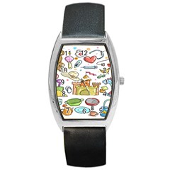 Baby Equipment Child Sketch Hand Barrel Style Metal Watch by Hannah976