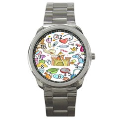 Baby Equipment Child Sketch Hand Sport Metal Watch by Hannah976