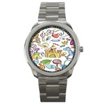 Baby Equipment Child Sketch Hand Sport Metal Watch Front