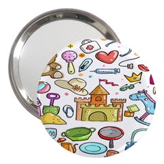 Baby Equipment Child Sketch Hand 3  Handbag Mirrors by Hannah976