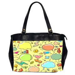 Cute Sketch Child Graphic Funny Oversize Office Handbag (2 Sides) by Hannah976