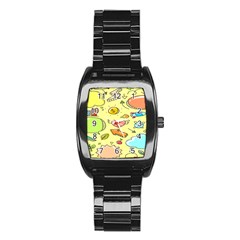 Cute Sketch Child Graphic Funny Stainless Steel Barrel Watch by Hannah976