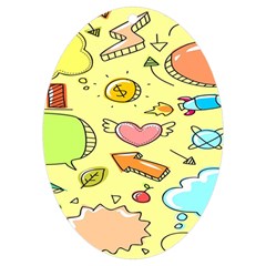 Cute Sketch Child Graphic Funny Uv Print Acrylic Ornament Oval