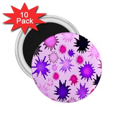 Inks Drops Black Paint Design 2 25  Magnets (10 Pack)  by Hannah976