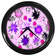 Inks Drops Black Paint Design Wall Clock (black) by Hannah976