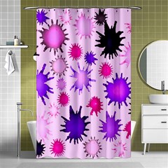 Inks Drops Black Paint Design Shower Curtain 48  X 72  (small)  by Hannah976