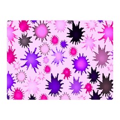 Inks Drops Black Paint Design Two Sides Premium Plush Fleece Blanket (mini) by Hannah976