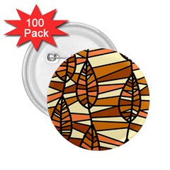 Autumn Leaf Mosaic Seamless 2 25  Buttons (100 Pack)  by Hannah976