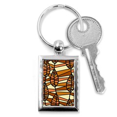 Autumn Leaf Mosaic Seamless Key Chain (rectangle) by Hannah976