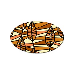 Autumn Leaf Mosaic Seamless Sticker Oval (10 Pack) by Hannah976