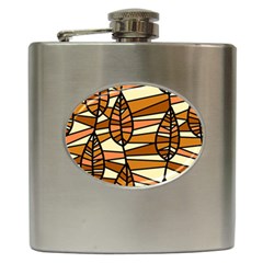 Autumn Leaf Mosaic Seamless Hip Flask (6 Oz) by Hannah976