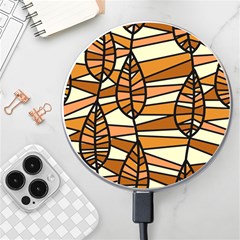 Autumn Leaf Mosaic Seamless Wireless Fast Charger(white) by Hannah976