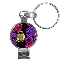 Seamless Halloween Day Of The Dead Nail Clippers Key Chain by Hannah976