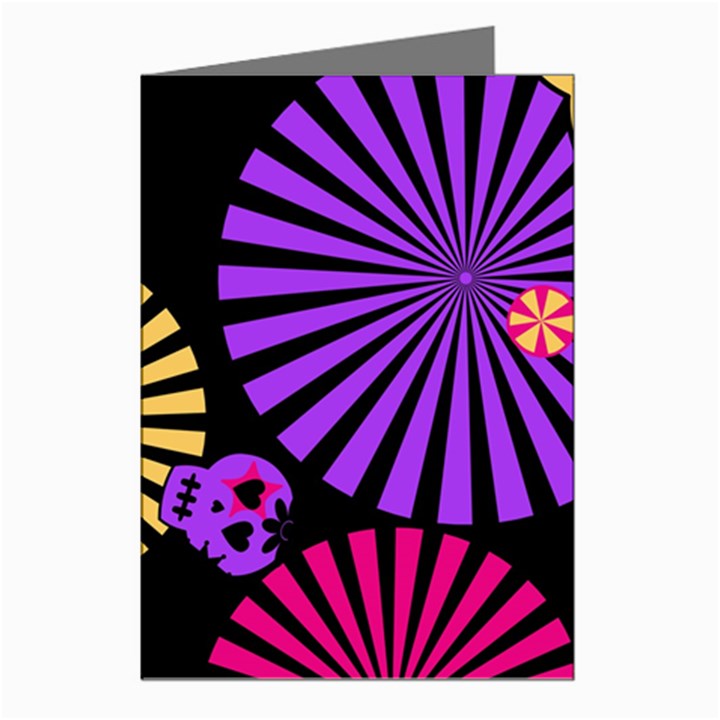 Seamless Halloween Day Of The Dead Greeting Cards (Pkg of 8)