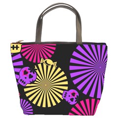 Seamless Halloween Day Of The Dead Bucket Bag by Hannah976