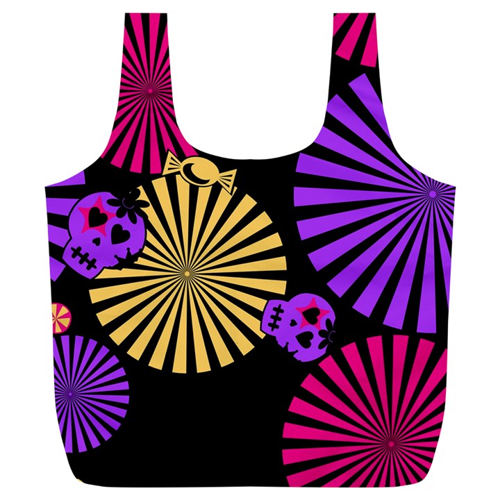 Seamless Halloween Day Of The Dead Full Print Recycle Bag (XL)