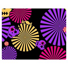 Seamless Halloween Day Of The Dead Two Sides Premium Plush Fleece Blanket (medium) by Hannah976