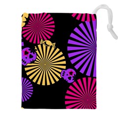 Seamless Halloween Day Of The Dead Drawstring Pouch (4xl) by Hannah976