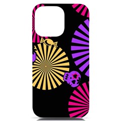 Seamless Halloween Day Of The Dead Iphone 14 Pro Max Black Uv Print Case by Hannah976