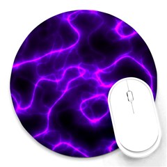 Purple Pattern Background Structure Round Mousepad by Hannah976