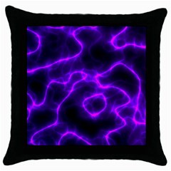 Purple Pattern Background Structure Throw Pillow Case (black) by Hannah976