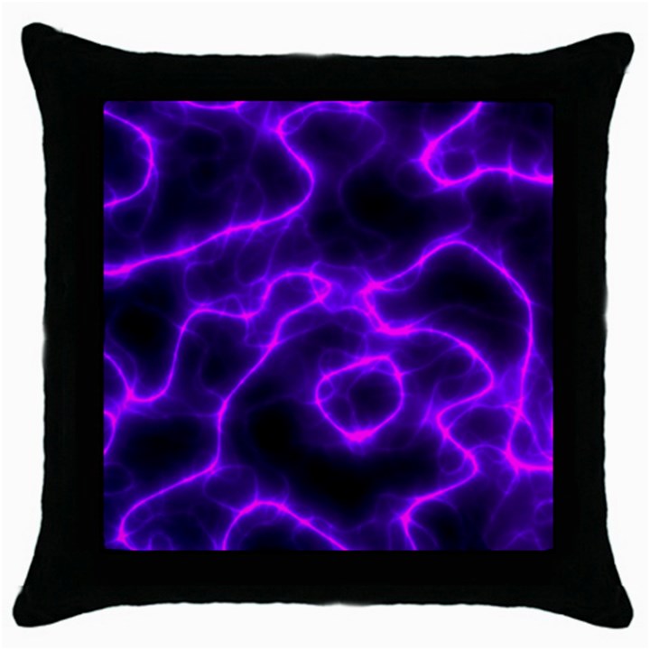 Purple Pattern Background Structure Throw Pillow Case (Black)