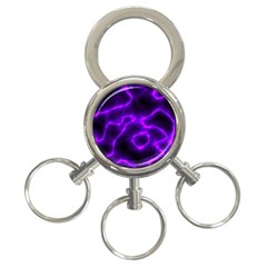 Purple Pattern Background Structure 3-ring Key Chain by Hannah976