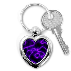 Purple Pattern Background Structure Key Chain (heart) by Hannah976