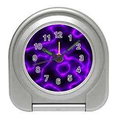 Purple Pattern Background Structure Travel Alarm Clock by Hannah976