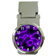 Purple Pattern Background Structure Money Clip Watches by Hannah976