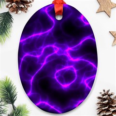 Purple Pattern Background Structure Oval Ornament (two Sides) by Hannah976