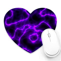 Purple Pattern Background Structure Heart Mousepad by Hannah976