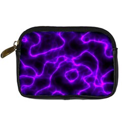 Purple Pattern Background Structure Digital Camera Leather Case by Hannah976