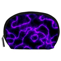 Purple Pattern Background Structure Accessory Pouch (large) by Hannah976