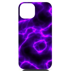 Purple Pattern Background Structure Iphone 14 Black Uv Print Case by Hannah976