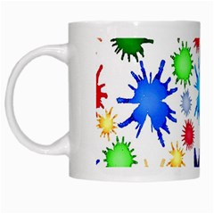 Inks Drops Black Colorful Paint White Mug by Hannah976