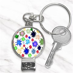 Inks Drops Black Colorful Paint Nail Clippers Key Chain by Hannah976